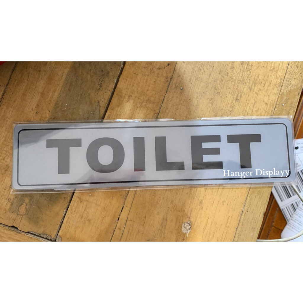 Jual sign label / sign board Toilet ukuran 19.5 cm x 4.5cm | Shopee ...
