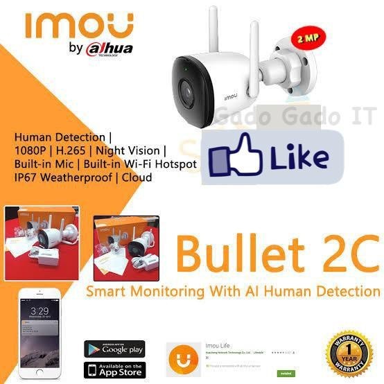 Jual Cctv Wifi Ip Camera Outdoor Dahua Imou Bullet C Hd P