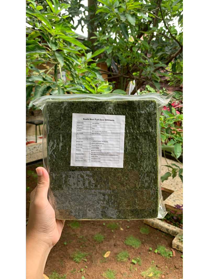 Jual Sushi Nori 50 Lembar Rumput Laut Kering Dry Seaweed Premium ...