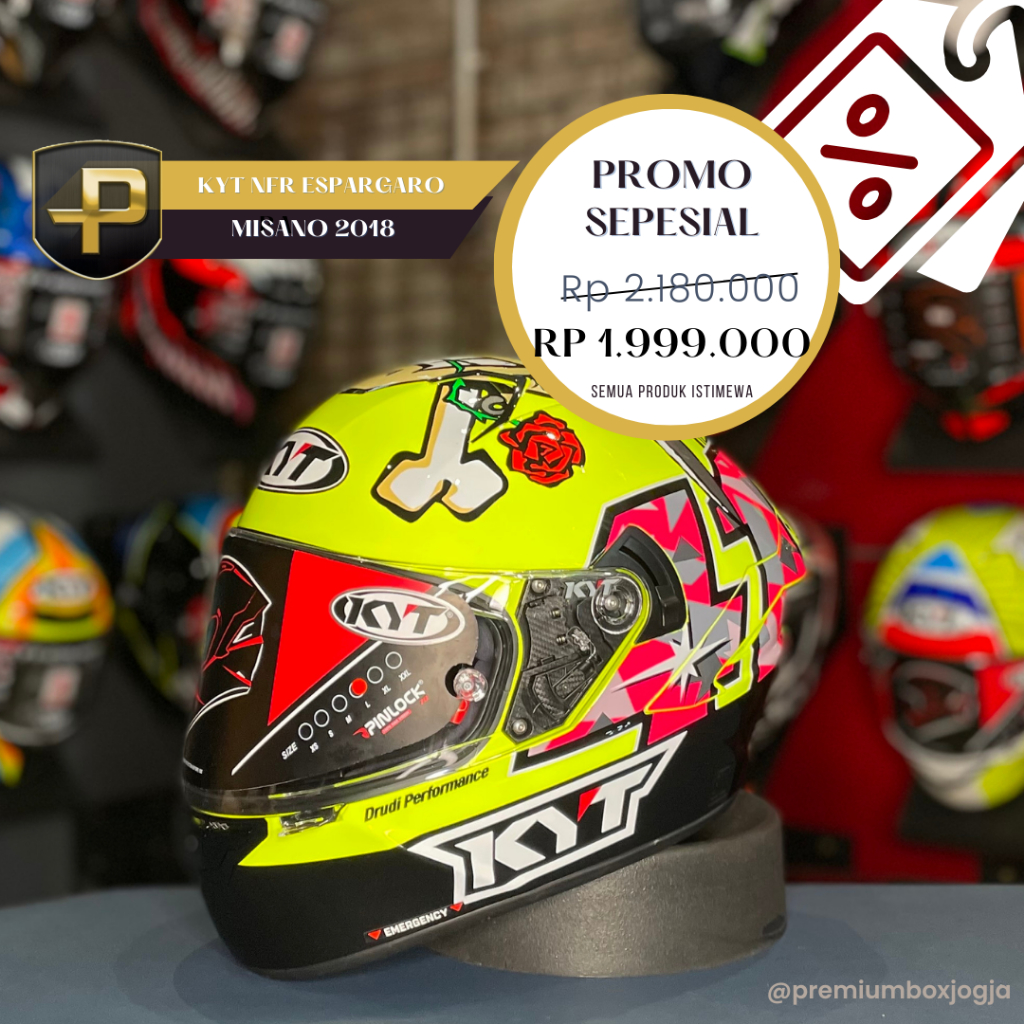 Espargaro Misano Nfr Espargaro Helmet KYT NF-J Espargaro Misano