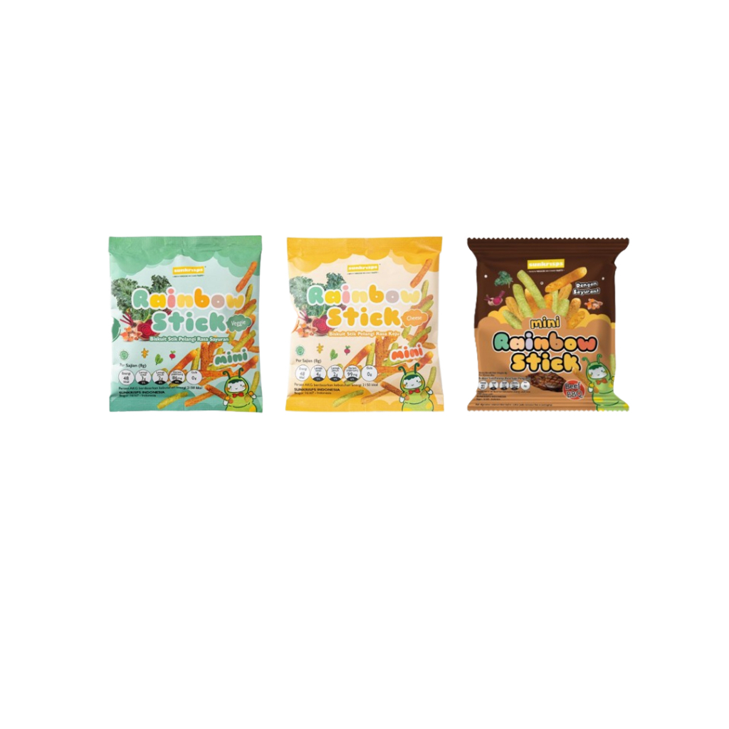 Jual SUNKRISPS MURAH RAINBOW STICK MINI 8GR CAMILAN ANAK SNACK NON MSG ...
