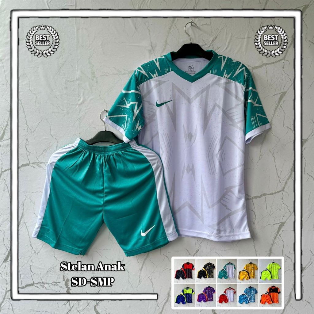 Jersey Bola Anak Anak SSB Motif Terbaru Baju Futsal Anak SD/SMP Murah Baju  olahraga Anak Laki Laki COD