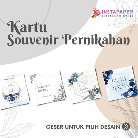 Kartu / Sticker Souvenir Pernikahan Wedding card bisa custom