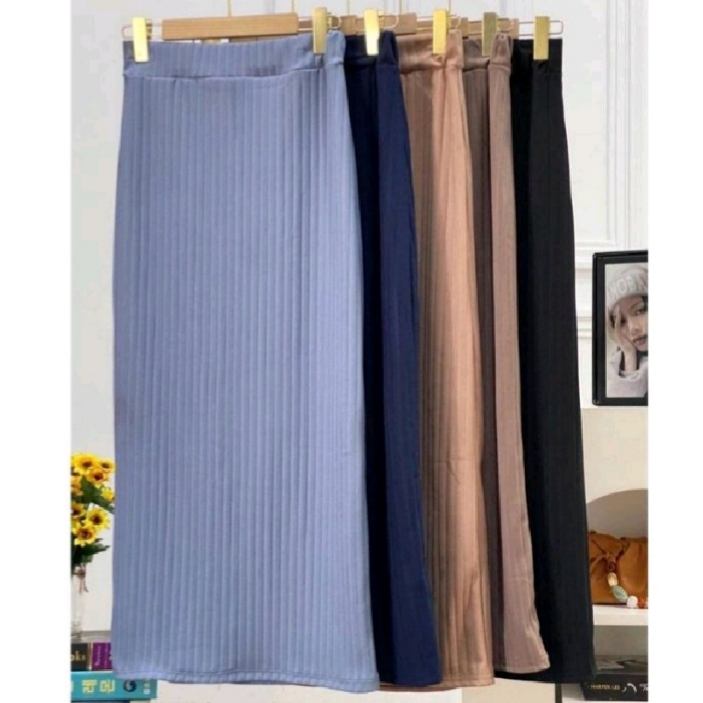 Jual ROK SPAN RAJUT ROK WANITA KNIT HORNET PREMIUM | Shopee Indonesia