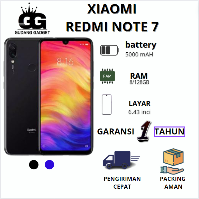Jual Redmi NOTE 7 Ram 4/64GB 6/64 6/128GB Bergaransi Toko 1 Tahun ...