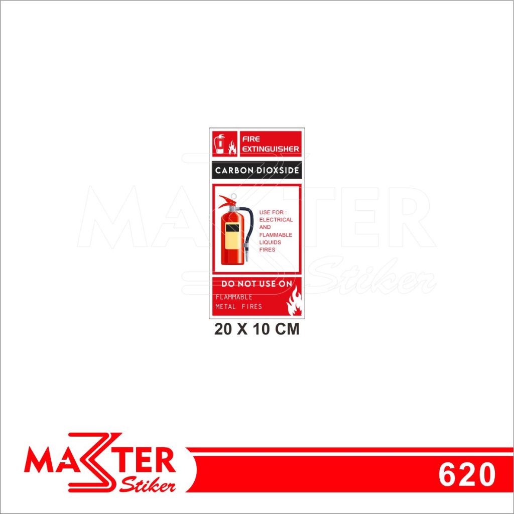 Jual 620 - Stiker Rambu K3 Fire Extinguisher - Carbon Dioxside, Sticker ...