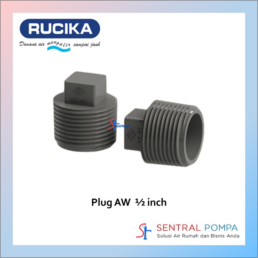 Jual Plug Rucika PVC AW 1/2