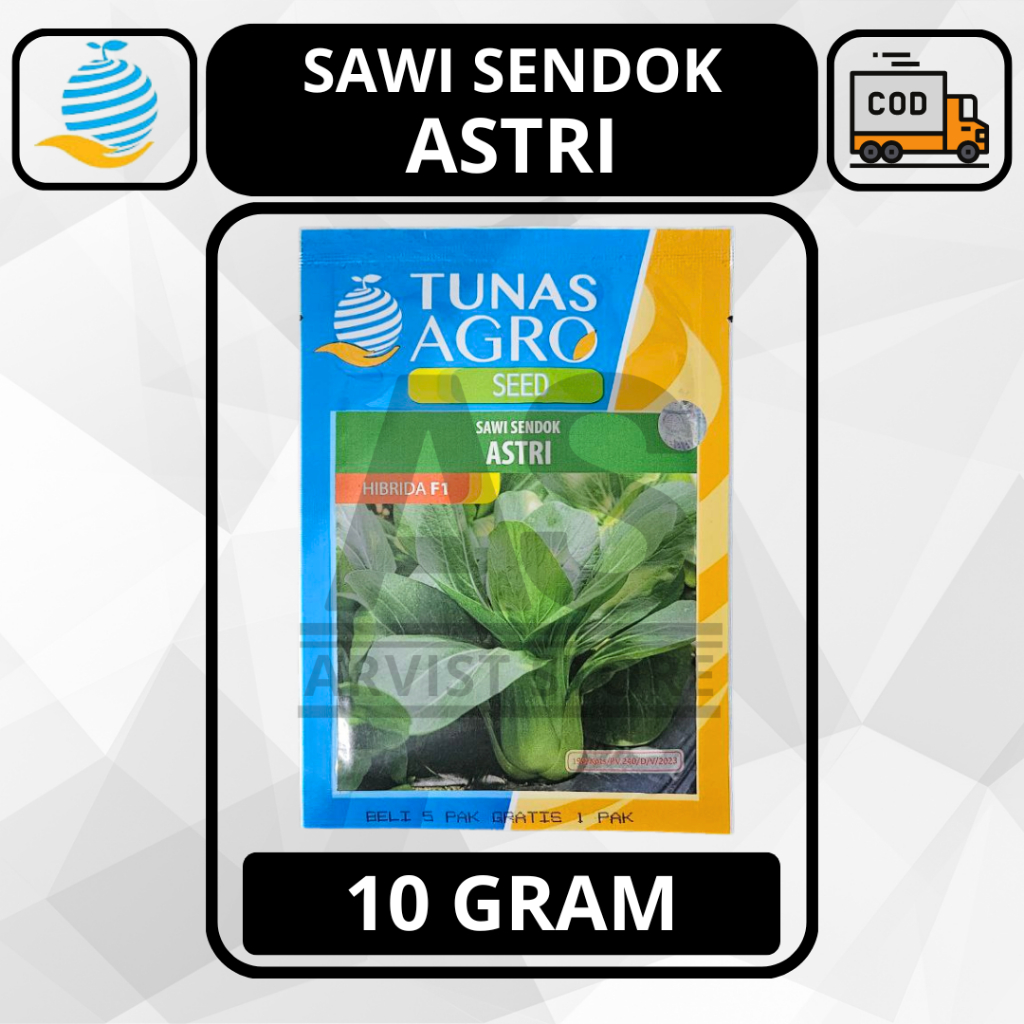 Benih Sawi Sendok Pakcoy ASTRI 10 Gram Sayur Biji Tunas Agro Seed