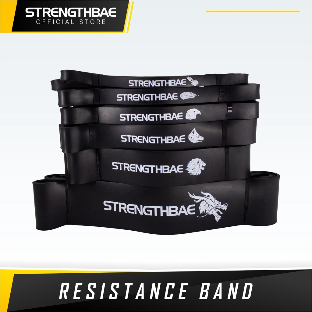 Jual Resistance Band Complete Set STRENGTHBAE Latex Long Bands Set ...