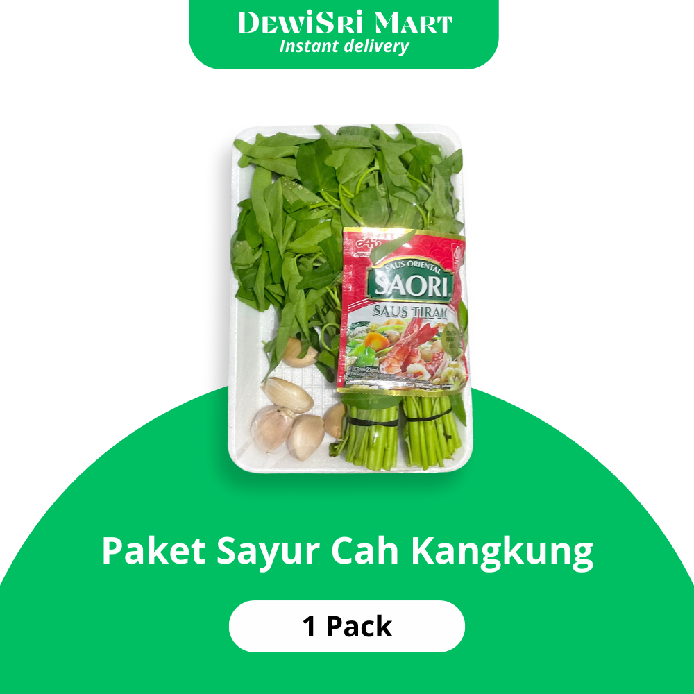 Jual Paket Sayur Cah Kangkung + Saori Saus Tiram - Dewi Sri Mart ...