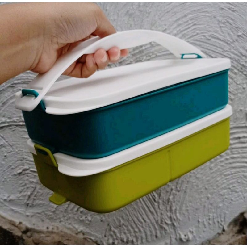 Jual CTG bestie 2 susun with handle tupperware | Shopee Indonesia