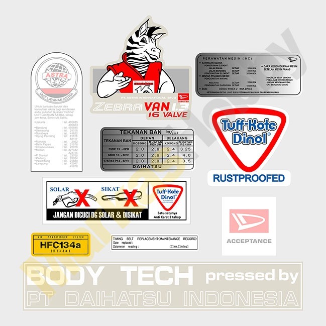 Jual Stiker Daihatsu Zebra Warning Set | Shopee Indonesia