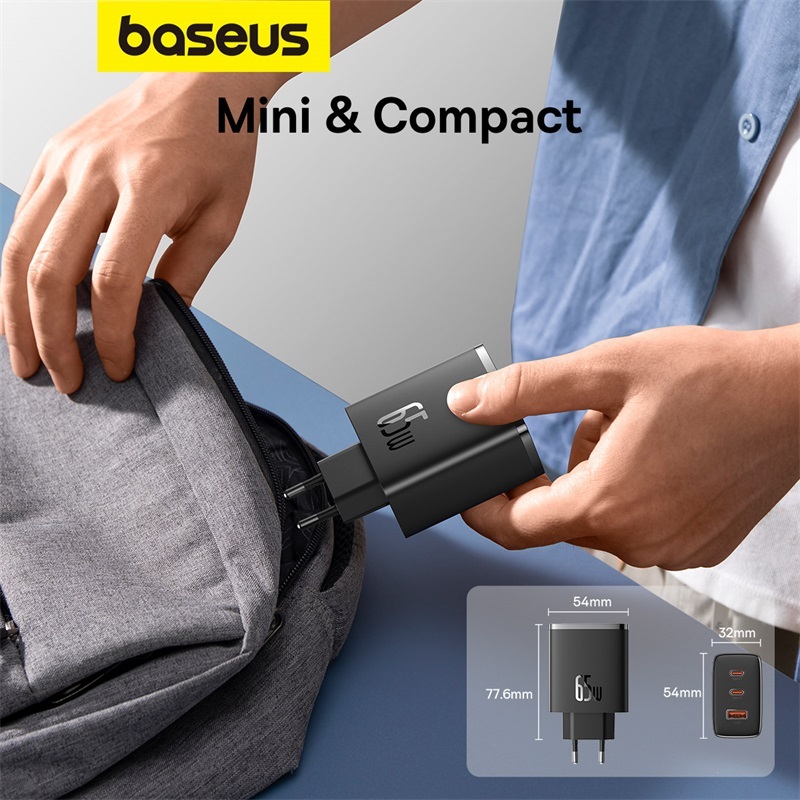 Jual Baseus Cube Pro Fast Charger 2C+U 65W EU | Shopee Indonesia