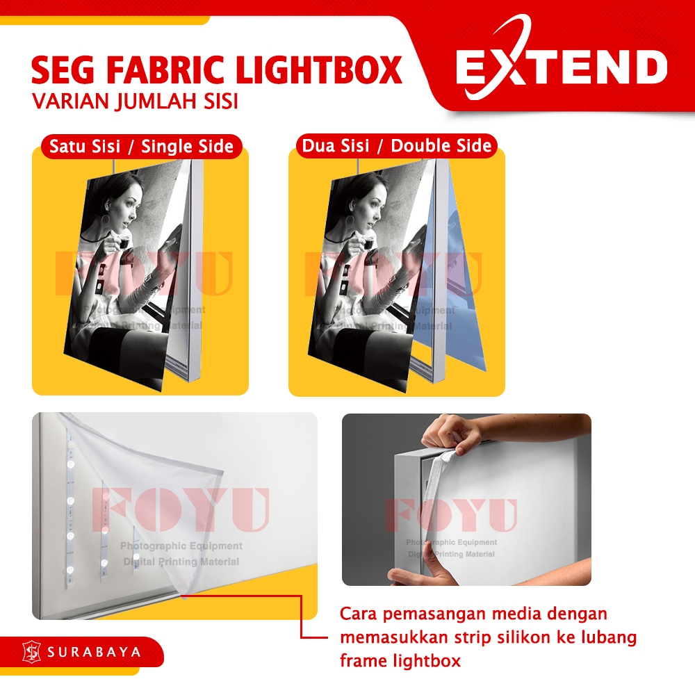 Jual SEG Silicone Edge Graphic Fabric Lightbox Big Signage Aluminum ...