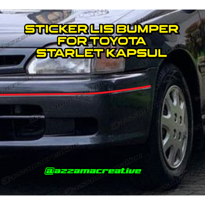 Jual Stiker List Bumper For Toyota Starlet Kapsul | Shopee Indonesia