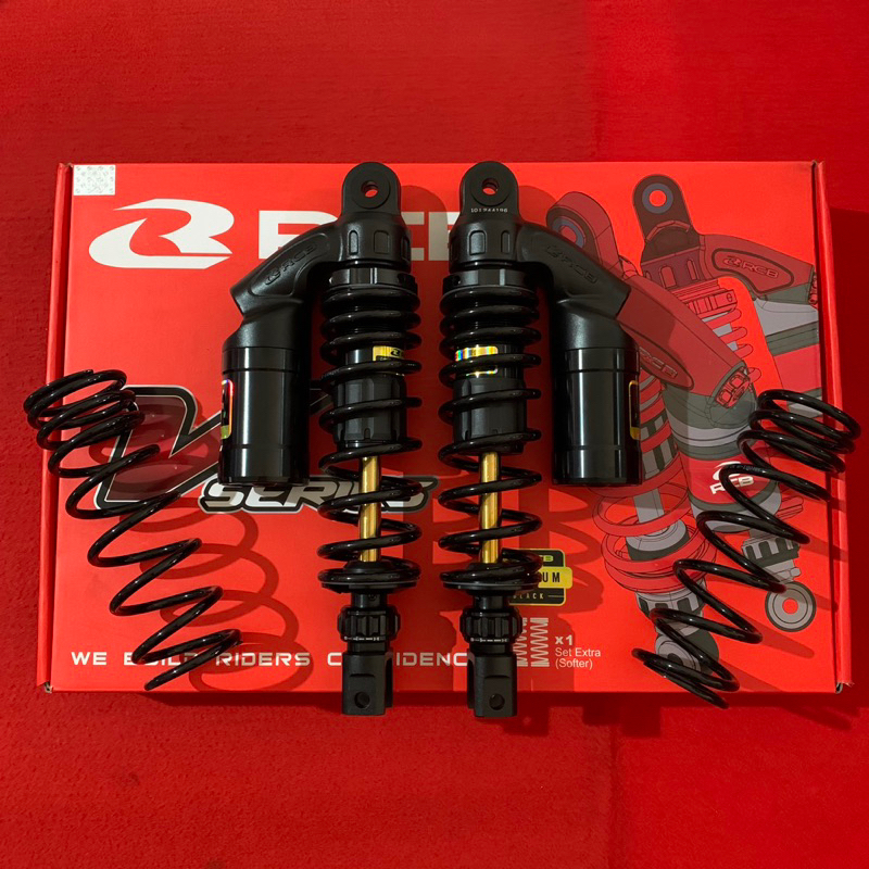 Jual Shockbreaker Shock RCB RACING BOY VS BLACK SERIES Aerox 155 / Nmax ...