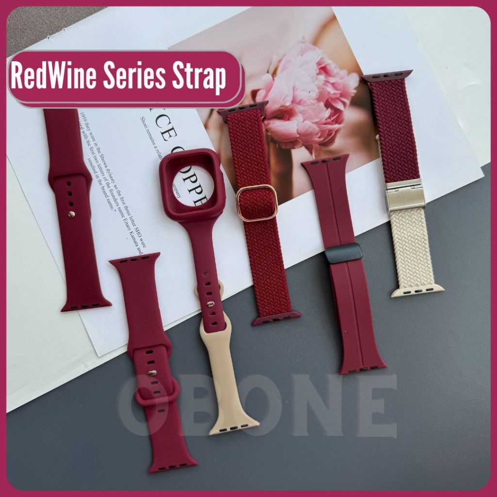 Jual RedWine Merah Burgundy series strap untuk Iwatch Series