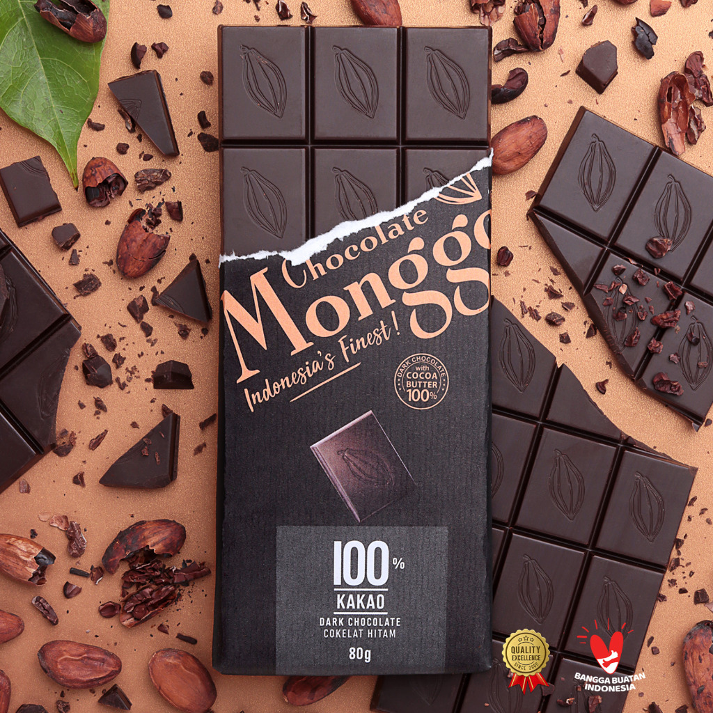 Jual Chocolate Monggo | Dark Chocolate 100% Cocoa | Cokelat Hitam