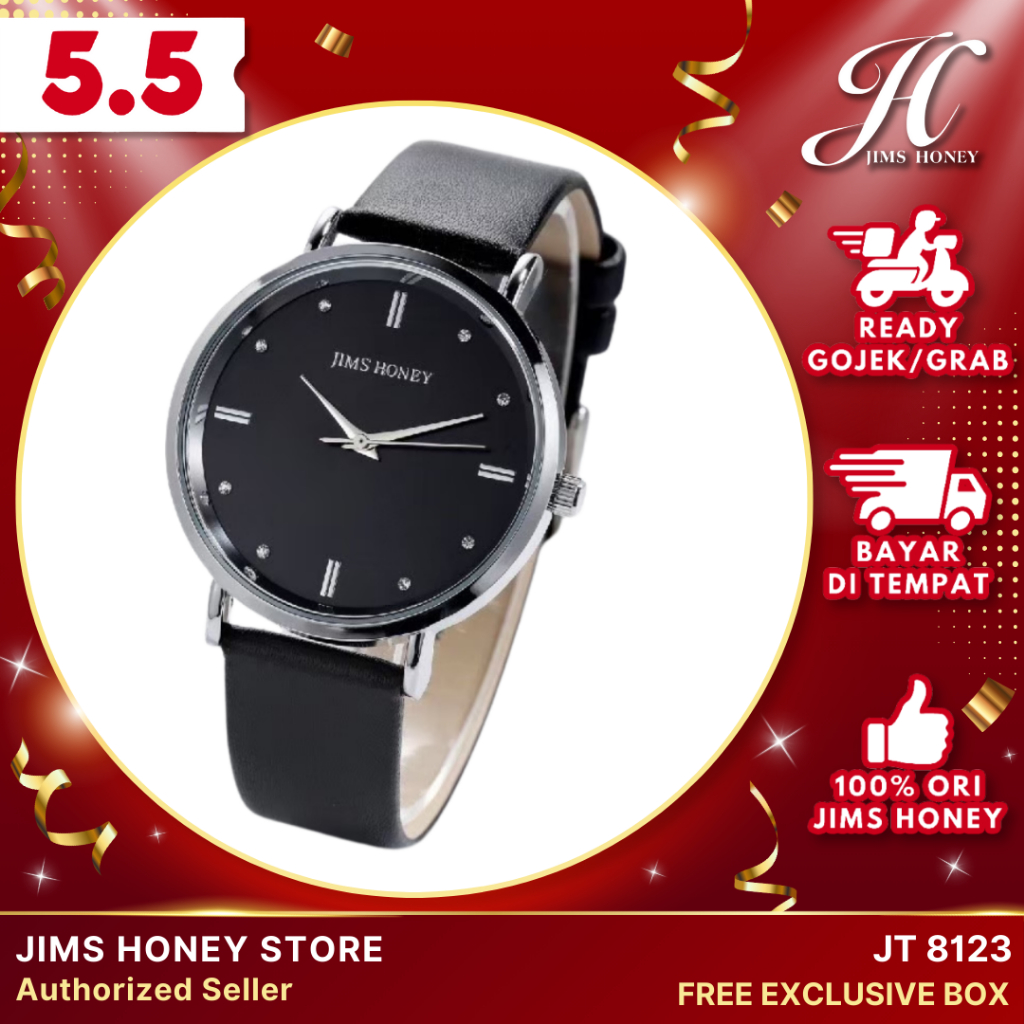 Jual JIMS HONEY 8123 JAM TANGAN ANALOG WANITA QUARTZ FREE EXCLUSIVE BOX