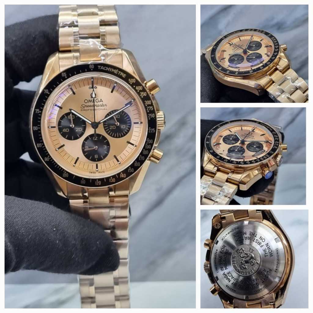 Jual KERATON JAM TANGAN PRIA OMEGA SPEEDMASTER CHRONOGRAPH ROSE GOLD