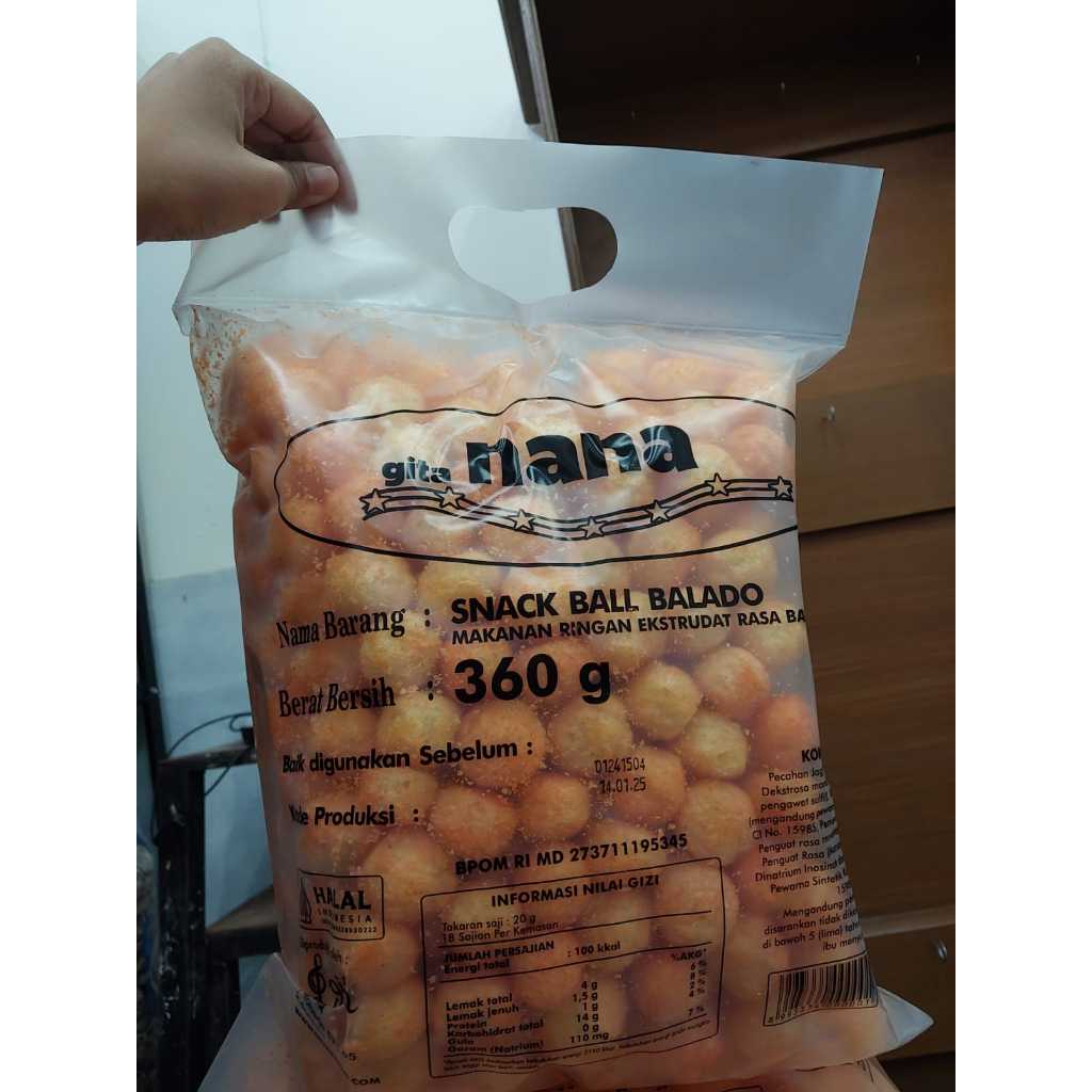 Jual NANA SNACK BALL RASA ,KEJU,BALADO 360G | Shopee Indonesia