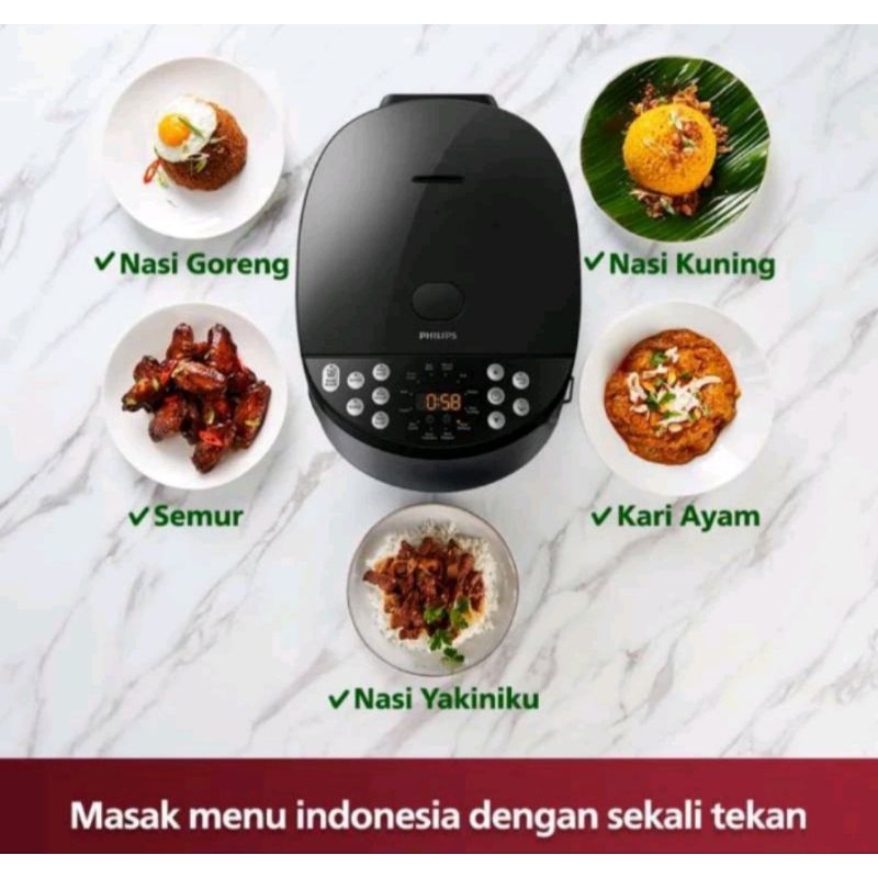 Jual Philips Digital Rice Cooker HD4515/92 - Black 1,8 L 18 Menu Hitam ...