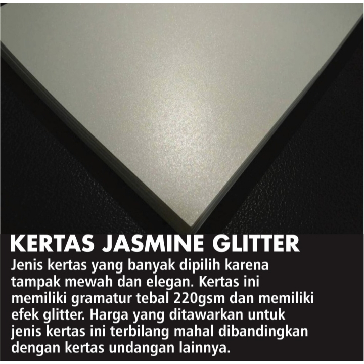 Jual Tambahan Jenis Kertas Jasmine Glitter untuk Semua Desain Kartu ...