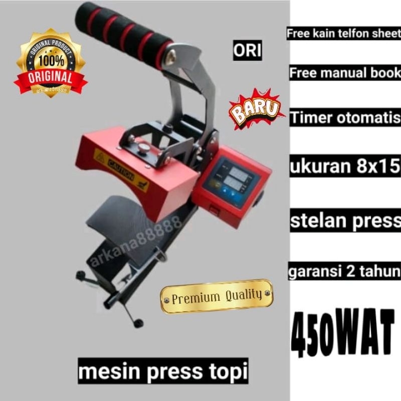 Jual mesin press topi ukuran 8x15 450WAT | Shopee Indonesia