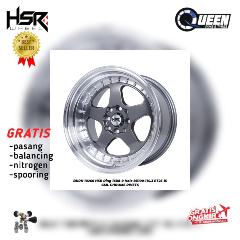 Jual VELG RACING R16 DOUBLE PCD HSR BURN untuk mobil avanza, xenia ...