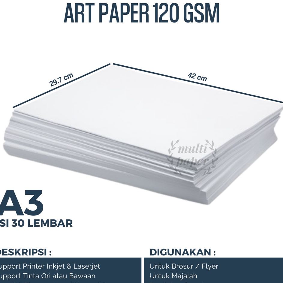 Jual Super Harga Kertas Art Paper A3 12 gsm Isi 3 Lembar Art Paper A3 12 gr Shopee Indonesia