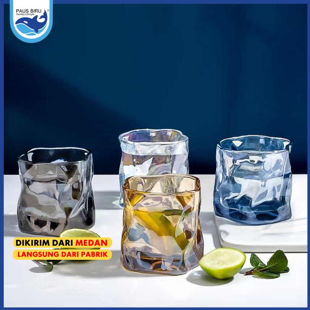 Jual Paus Biru - Gelas Kaca Aesthetic Gaya Jepang | Glass Single Rocks ...