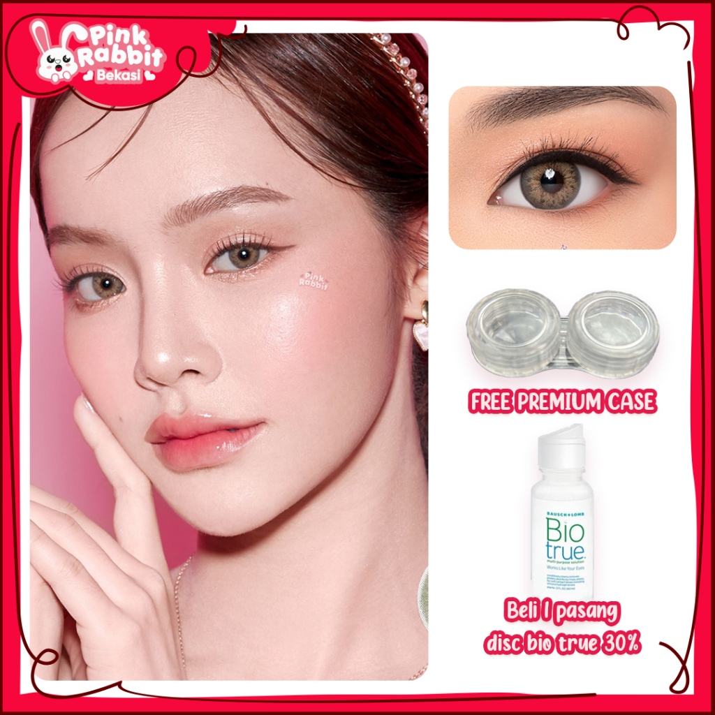 Jual Pink Rabbit Softlens Minus Dazzling Brown Normal dan -0,50 s/d -8. ...