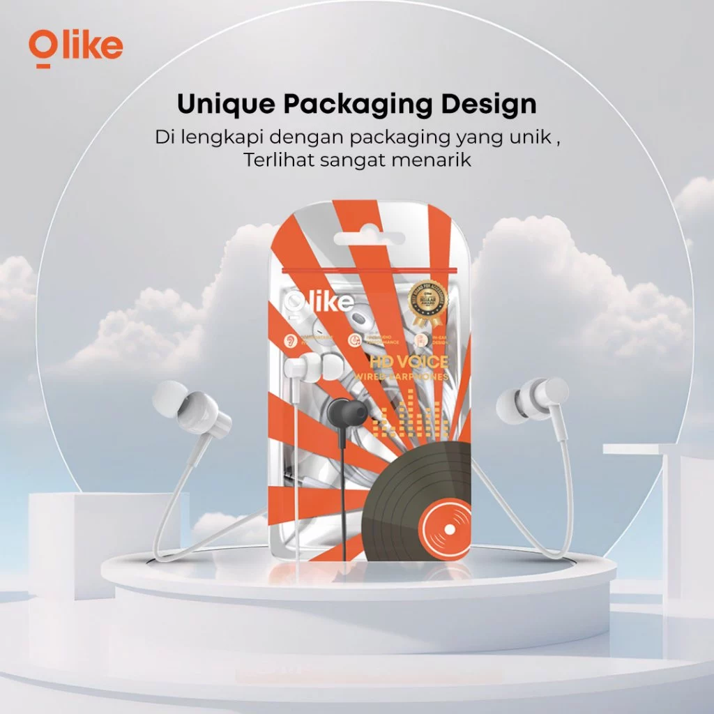 OLIKE Headset E100S | Wired IN-EAR | Earphone | Handsfree Kabel 3.5mm - Hi-Fi AUDIO PERFORMANCE