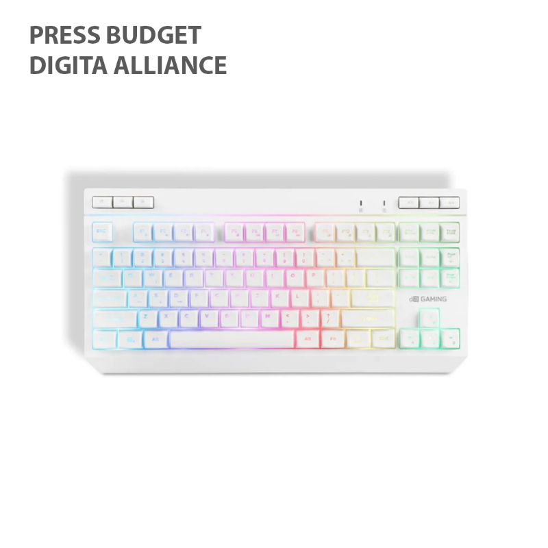 Jual Keyboard Gaming Digital Alliance RGB White Semi Mechanical TKL ...