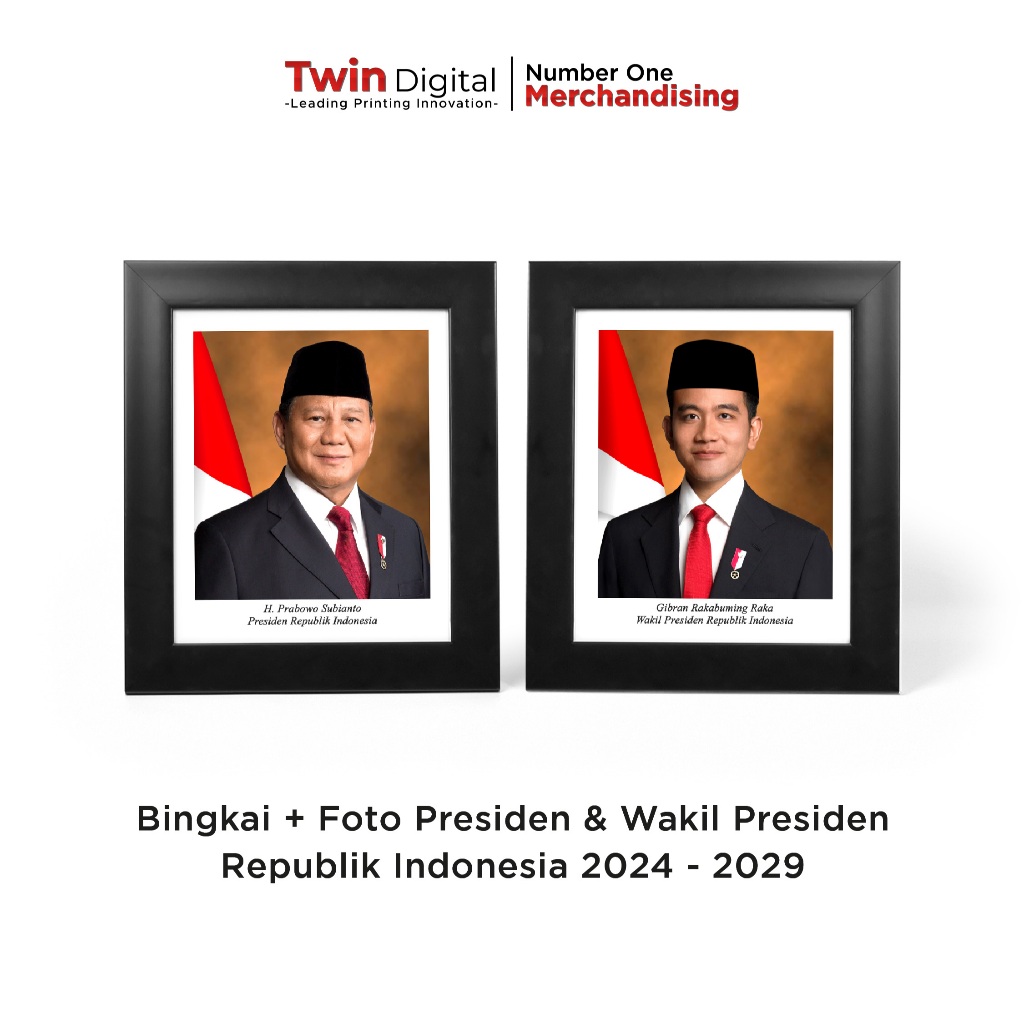 Jual Twindigital Bingkai Foto Presiden dan Wakil Presiden / Frame