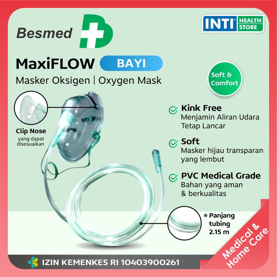 Jual Besmed | Maxiflow Masker Oksigen Bayi | Maxiflow Oxygen Mask ...