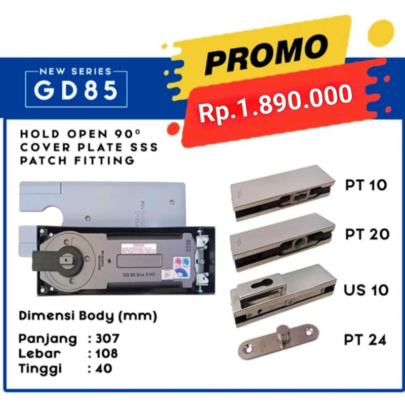 Jual Floor Hinge Original DormaKaba/Dorma Kaba GD 85 (Pengganti BTS 84