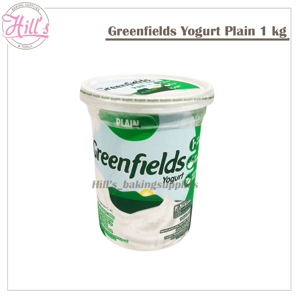 Jual GREENFIELDS YOGURT PLAIN 1 kg / 1L / TANPA GULA / NO SUGAR ADDED