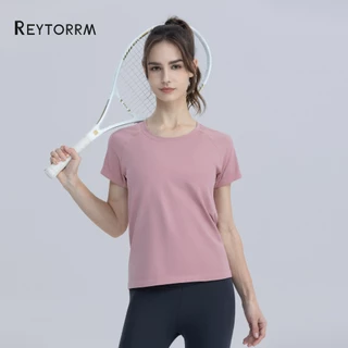 Reytorrm LYCRA®  Seamless Kaos Sport Baju lengan Pendek Wanita Olahraga Gym Yoga T-shirt  Oversize（DK08)