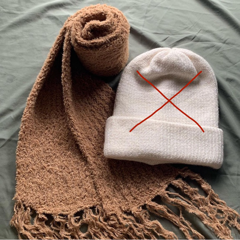 Jual (COD Gosend) [CLEARANCE SALE] Syal Scarf Leher RAJUT HANDMADE ...