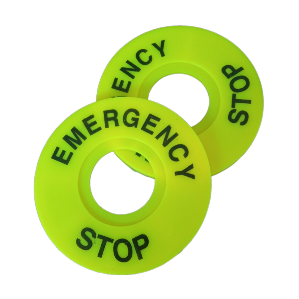 Jual Ring Penanda Emergency Push Button - EMERGENCY STOP RING Sign ...