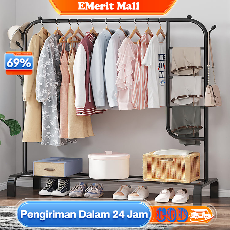 Jual Rak Gantungan Baju Dengan Rak Celana Stand Hanger Gawang Rak Baju ...