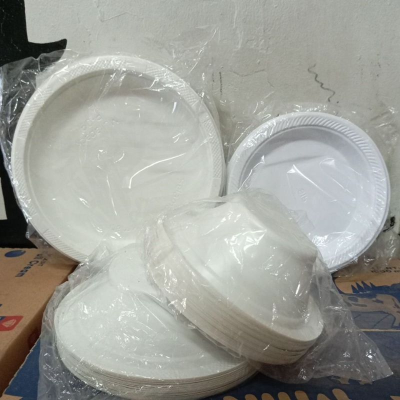 Jual Piring Plastik untuk Makanan, Pudding, Kue, Dll (1pck isi 50pcs ...