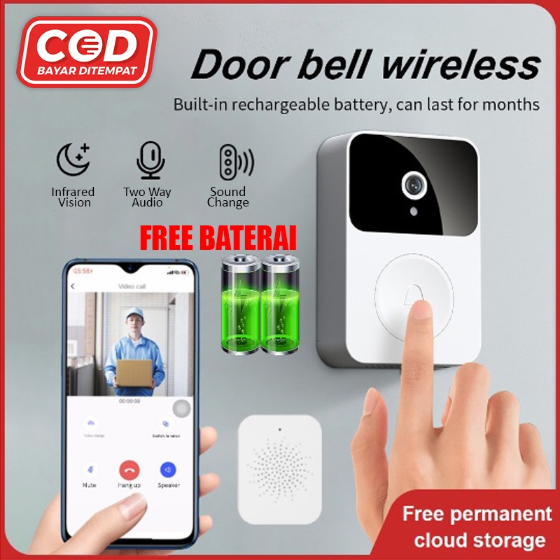 Jual Bell Pintu Kamera Smart Wireless Doorbell Camera IP 66 Wifi