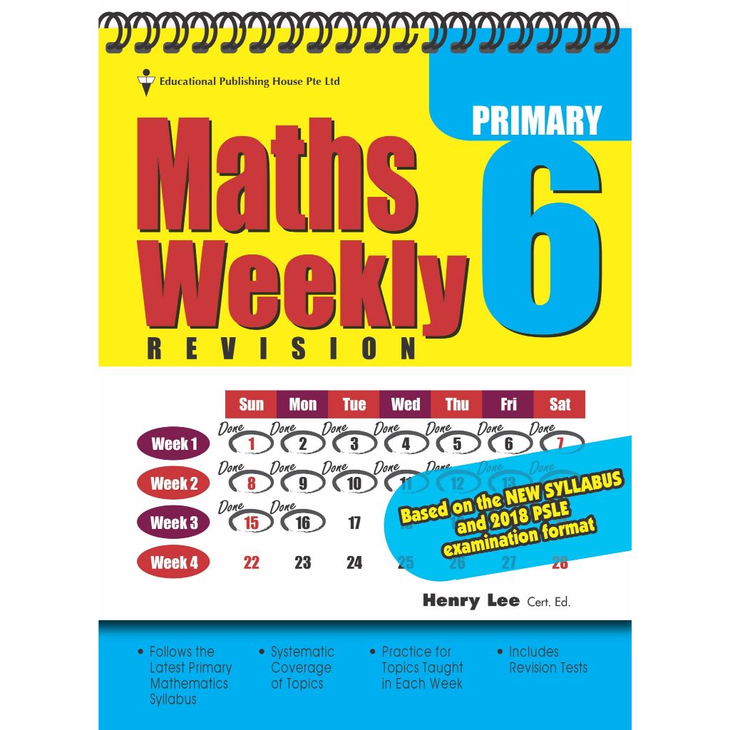 Jual Maths Weekly Revision - Primary 6 | Buku latihan soal matematika ...
