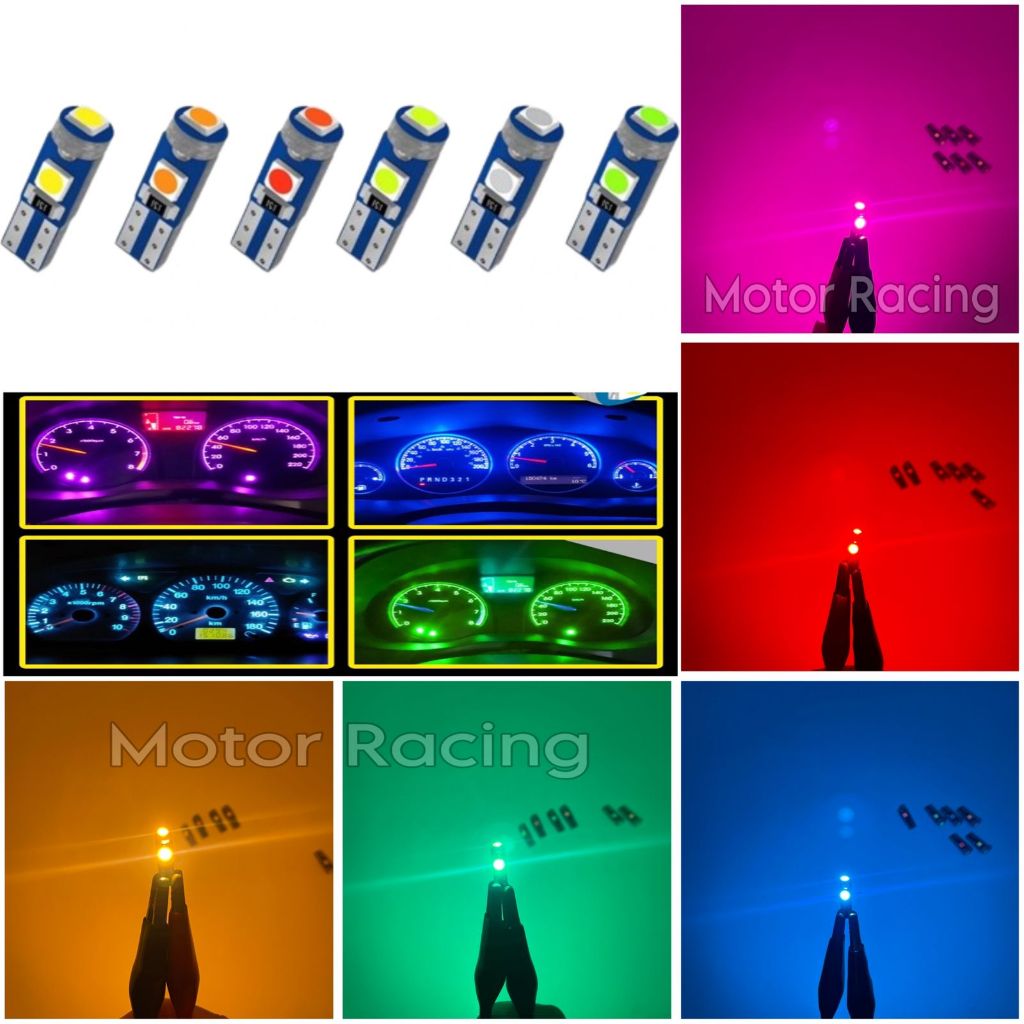 Jual LAMPU LED SPEEDOMETER INDIKATOR T5 3 MATA SMD 12 VOLT MOTOR MOBIL ...