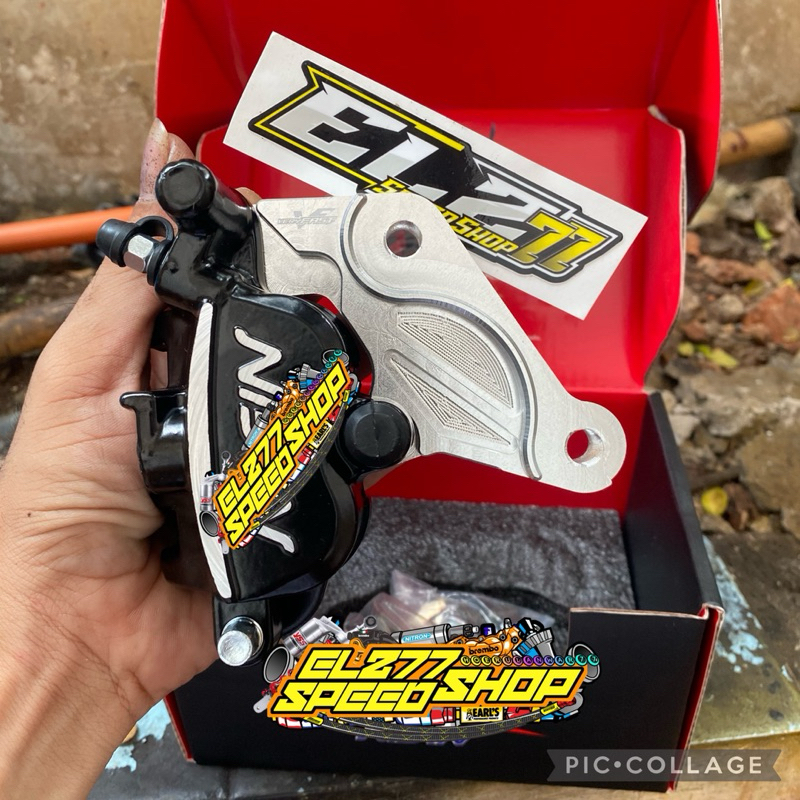 Jual Paket breket set kaliper cnc RCB Nissin samurai 2P buat shock Fiz ...