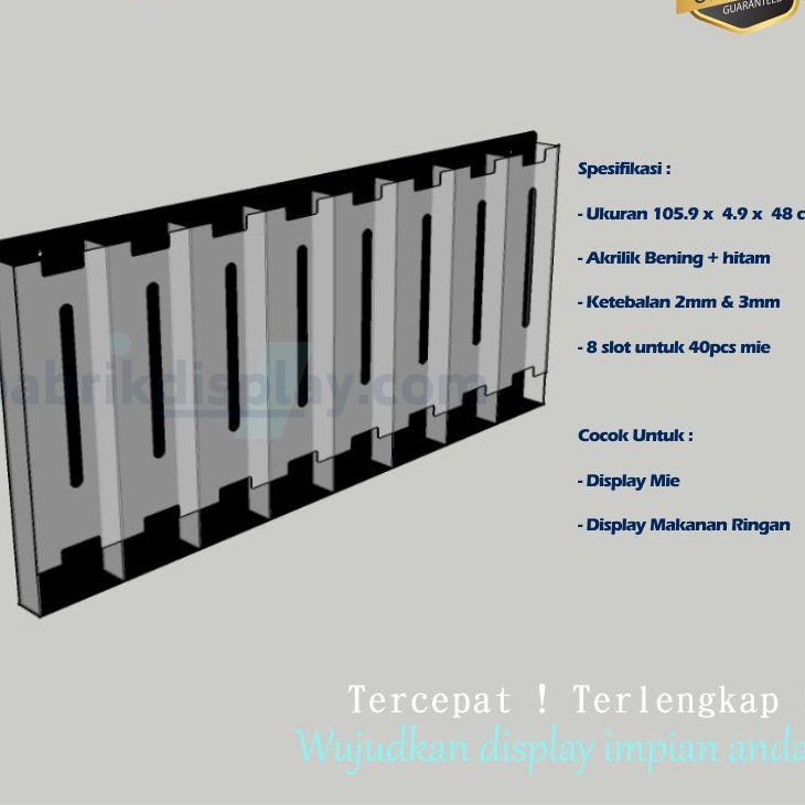 Jual Akrilik Display Rak Mie Instan ( 8 slot Dinding ) | Shopee Indonesia