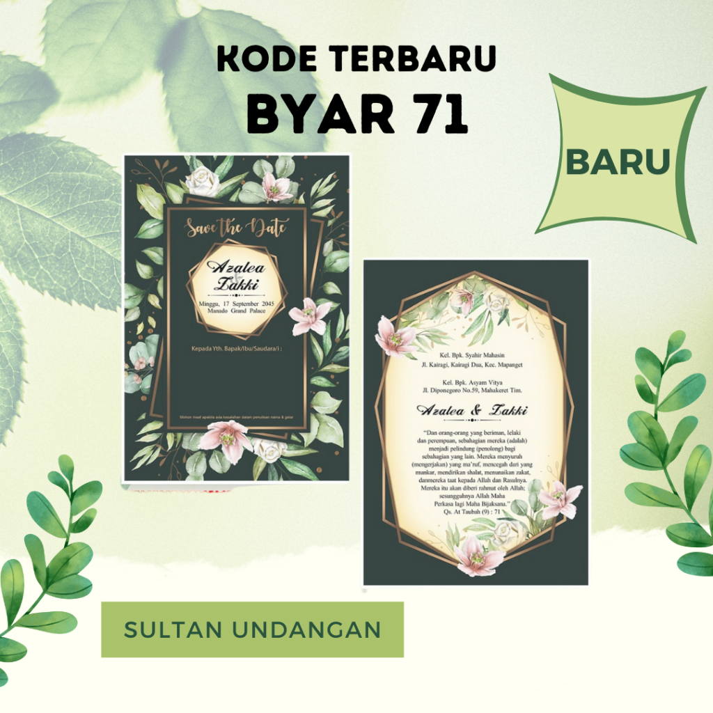 Jual Blangko Kartu Undangan Pernikahan Byar 71 Terbaru Harga Murah ...