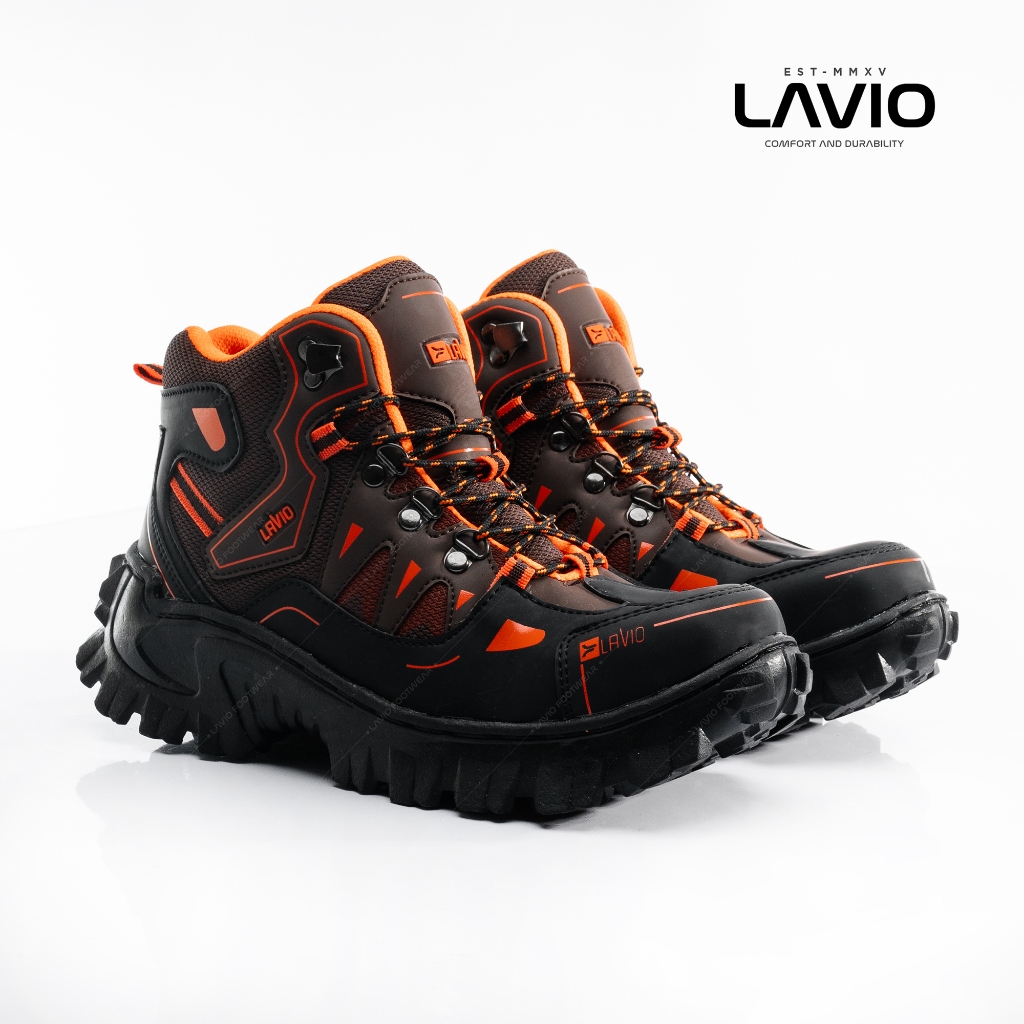 Jual Lavio Sepatu Pria Boots Safety High Kerja Proyek Gunung Hiking ...